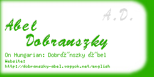 abel dobranszky business card